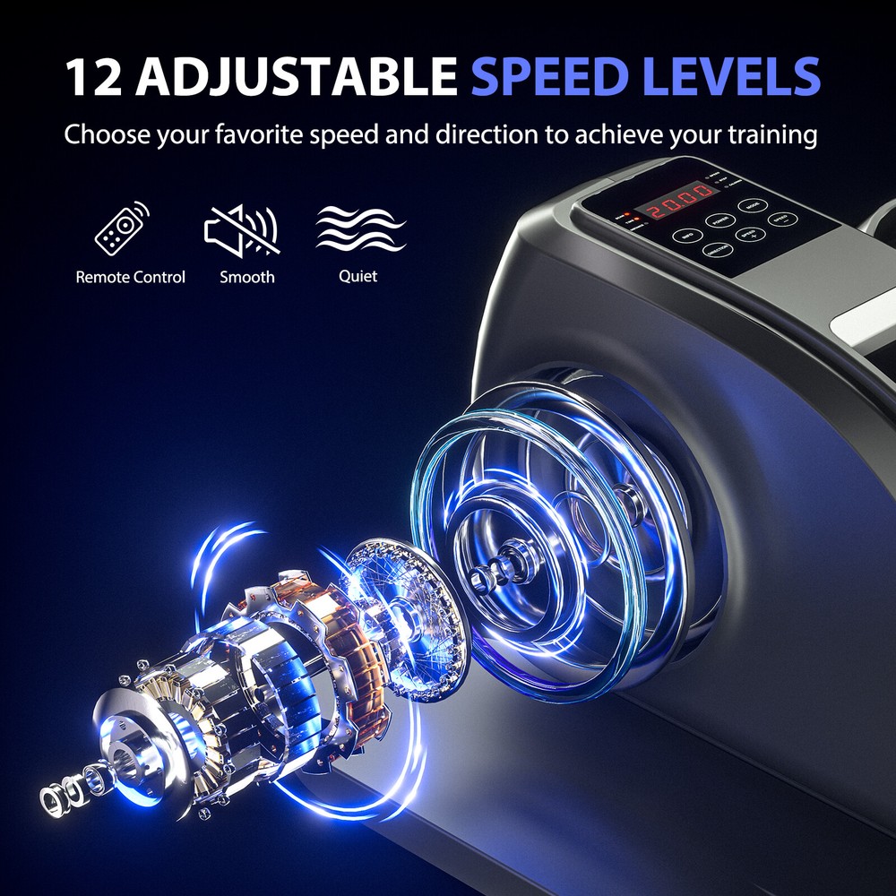 Elliptical Machine Adjustable Speed Under-Desk Portable Mini Pedal Exerciser