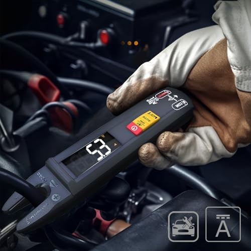 Digital Clamp Meter AC DC Current Open Jaw Fork Meter Rechargeable Auto