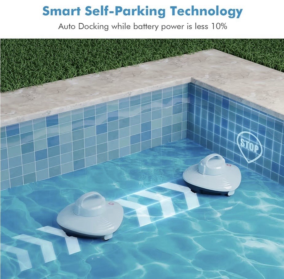 Hydrus Pool Cleaner 50FT Automatic Cordless Rechargeable Self Parking Pool Robot