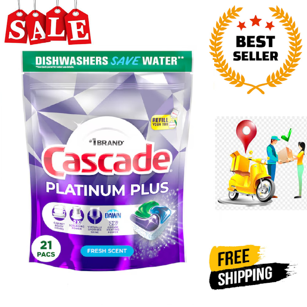 Cascade Platinum Plus 21 -Count Fresh scent Dishwasher Detergent