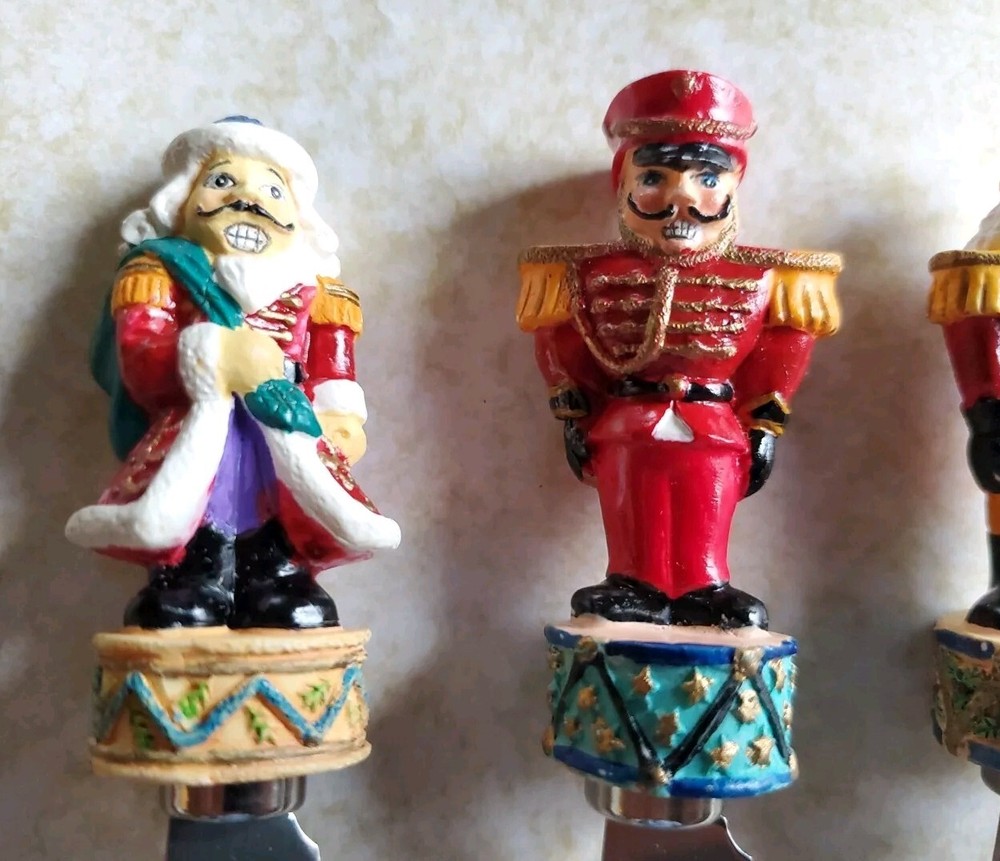 Christopher Radko Nutcracker Pate Knives Cheese Spreaders (4) 5in