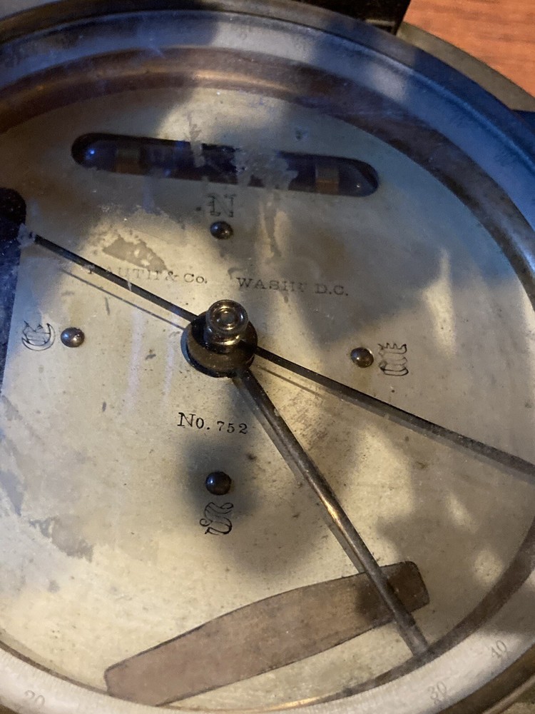 WWI US Navy Navigational Theodolite, Pauth Co. Washington, DC Solid Brass