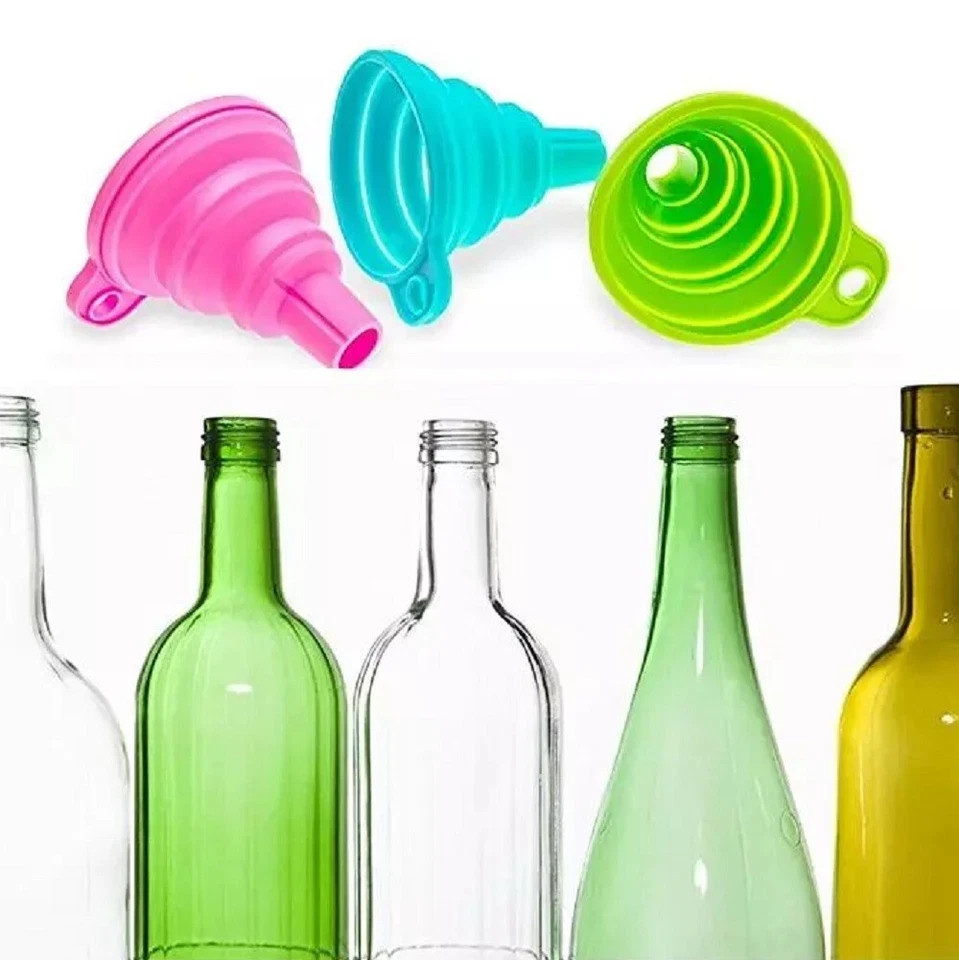 Funnels Kitchen Collapsible Set Foldable Food Graded Small Silicone