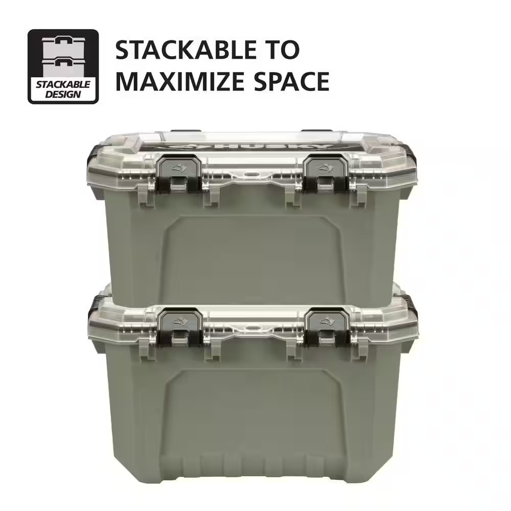 5-Gal. Professional Heavy Duty Waterproof Stackable Plastic Storage Container wi