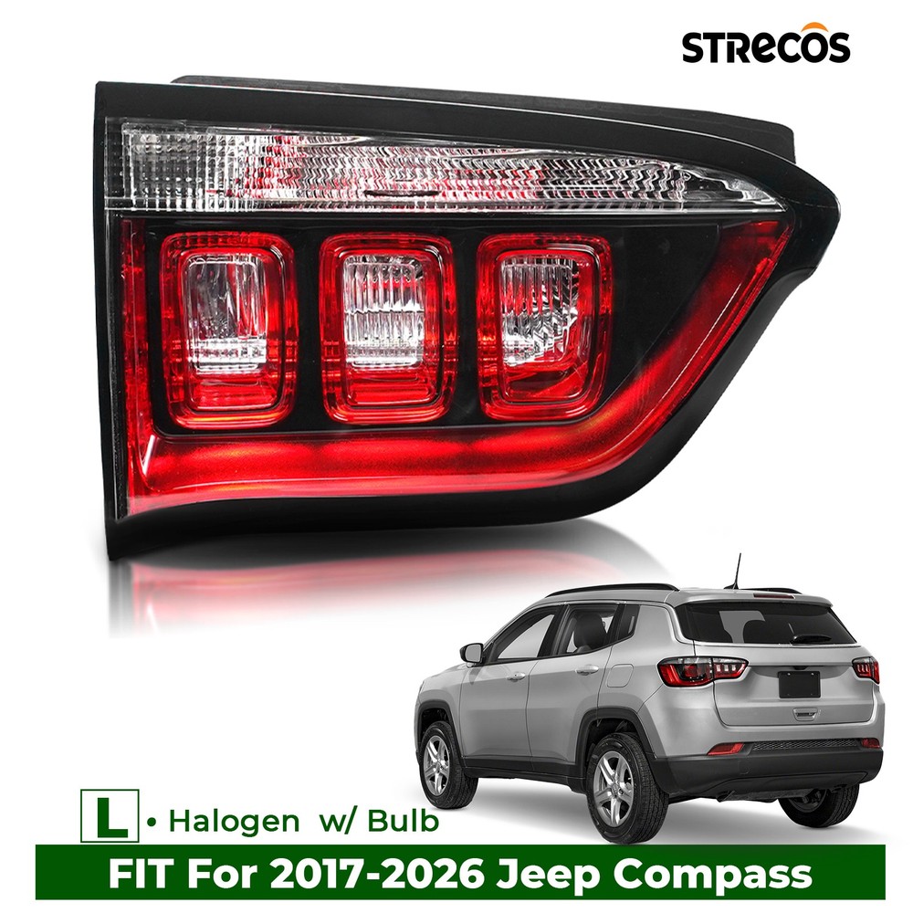 For 2017-2026 Jeep Compass Inner Halogen Tail Light Rear Lamp Driver Left Side