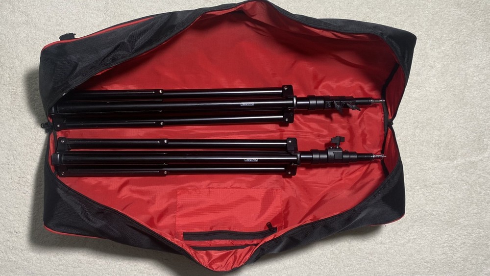 Fovitec LED Video Lighting Kit (2) Panel Lights w/ Stands, Diffusers & Cases