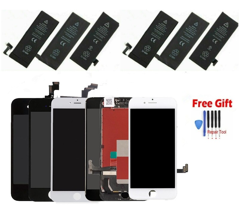 LCD Screen Digitizer Assembly & Battery Replacement For iPhone 5S 6 6S 7 8 Plus
