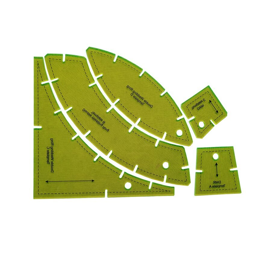 5pcs Polygon DIY Sewing Quilting Templates Sewing Stencils Craft Patchwork Ruler