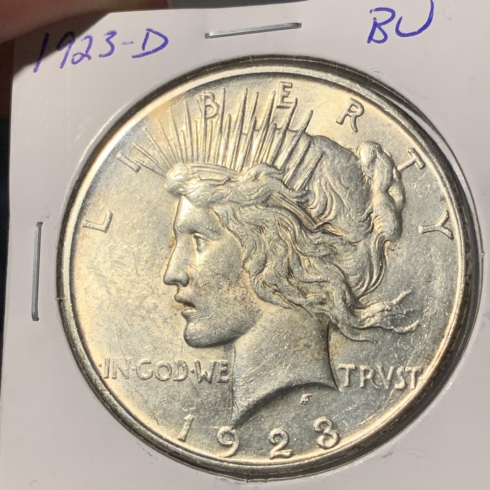 1923-D $1 Peace Dollar BU - STRONG LUSTER
