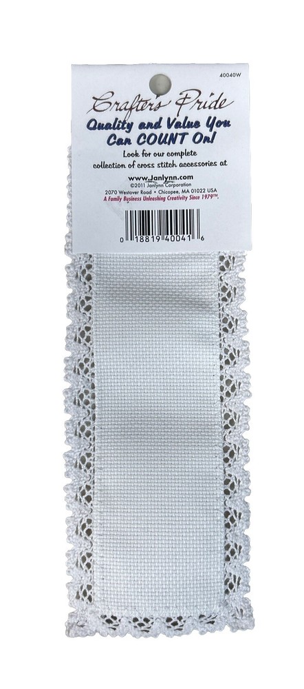 Crafter's Pride Make It Your Way White Lace Edged Bookmark