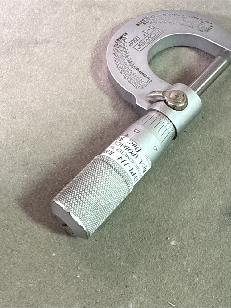 FOWLER Micrometer - 0-1" Range, .0001"