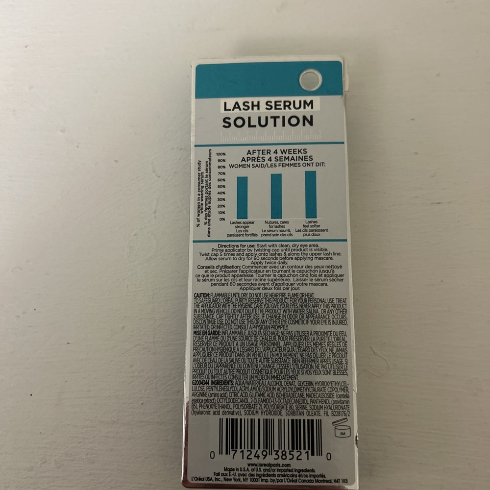 L'Oreal Paris Eyelash Serum Solution with Lash Caring Complex, 0.05 fl. oz.