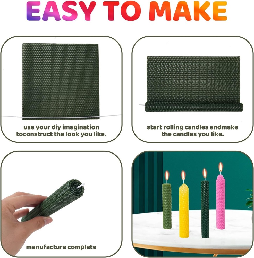 24 Pack 10x8 Inch Beeswax Sheets Experience 24