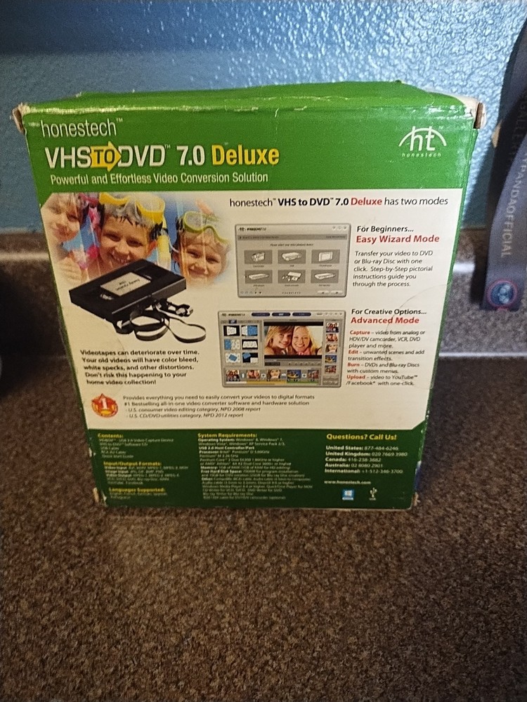 Honestech VHS To DVD 7.0 Deluxe Open Box