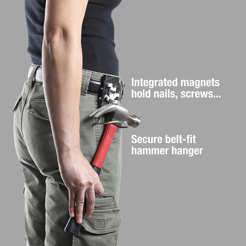 Stinger Magnetic Tool Belt Holder with Hammer Loop for Mechanics & Technicians