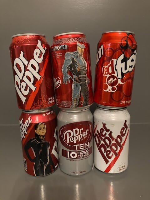 Six Pack Dr Pepper Cans Mixed Lot