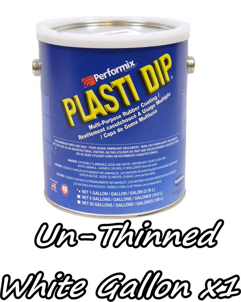 1 Gallon White UNTHINNED Performix Plasti Dip Concentrate FULL STRENGTH