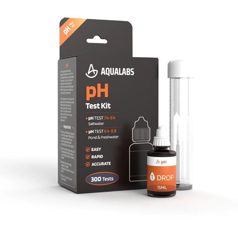 AquaLabs pH Aquarium Test Kit Freshwater Saltwater Testing Kit