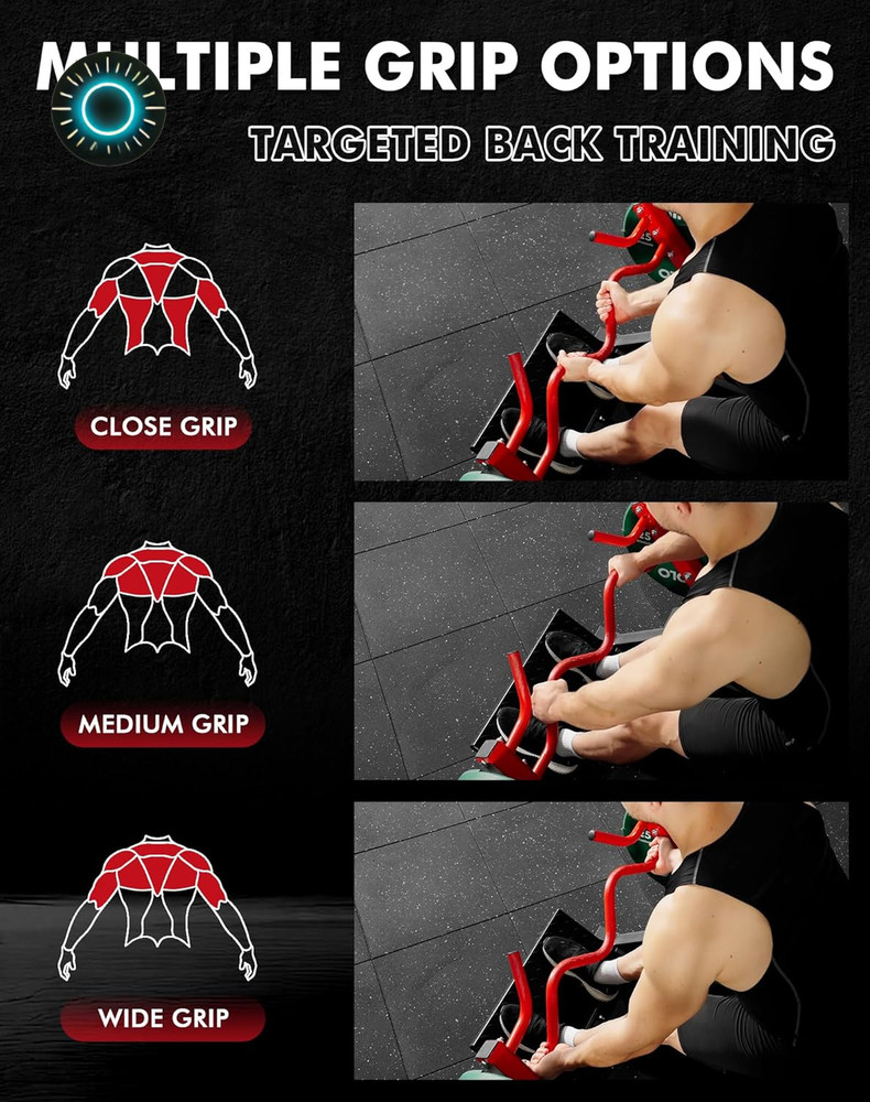 Linear Row Machine Back Workout Machine for Home Gym Plate-Loaded Back Machine