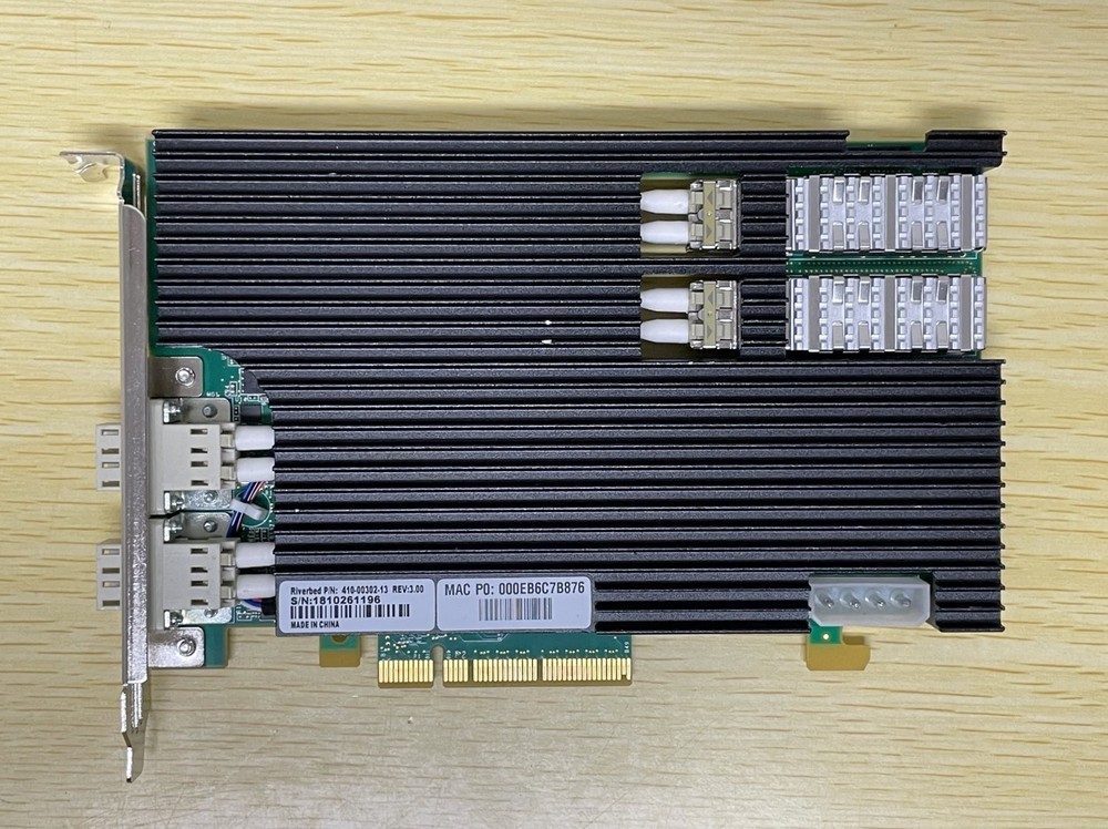Riverbed 410-00302-13 PCI-E Dual Port Networking Interface Controller Card