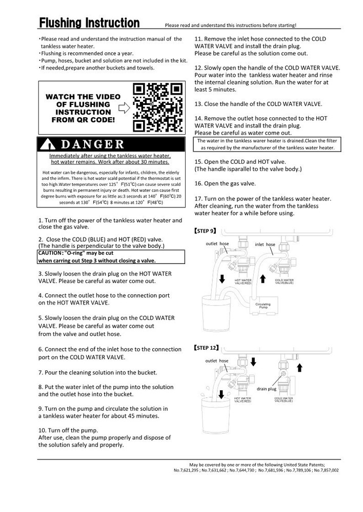 3/4" Tankless Water Heater Isolation Valve Kit (Threaded) Rinnai