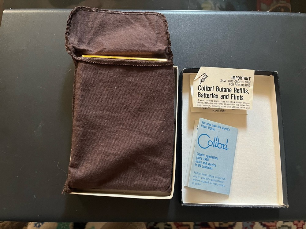vintage colibri cigarette case