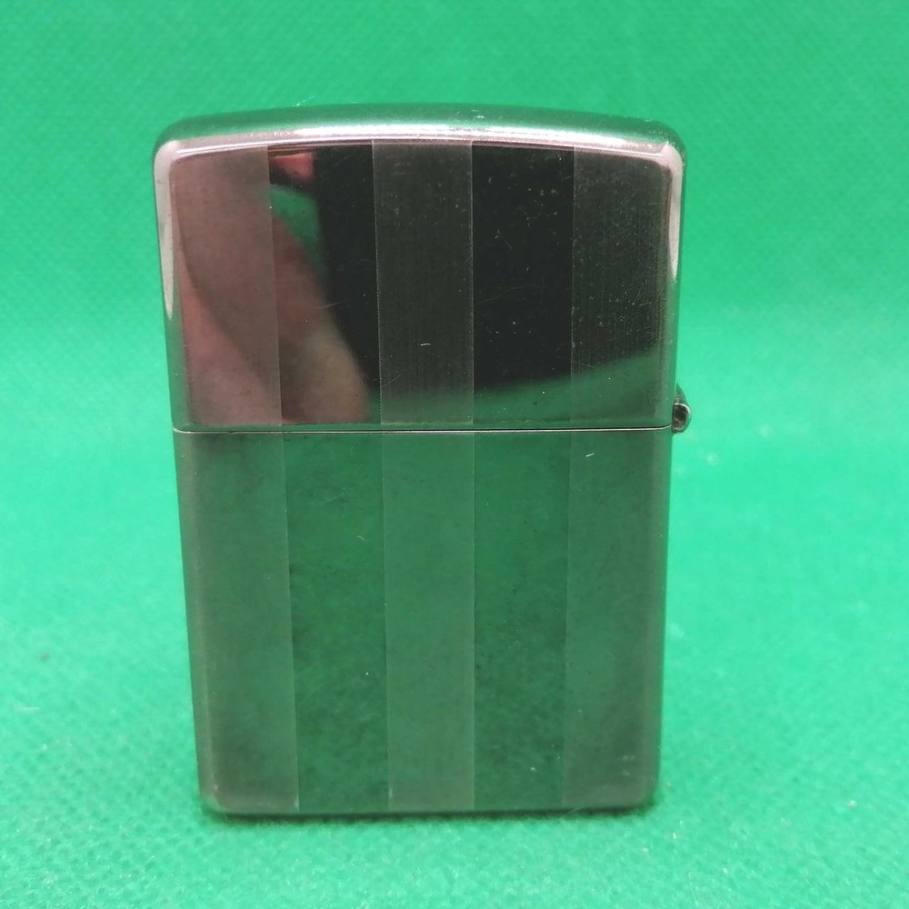 Zippo striped oil lighter (used)