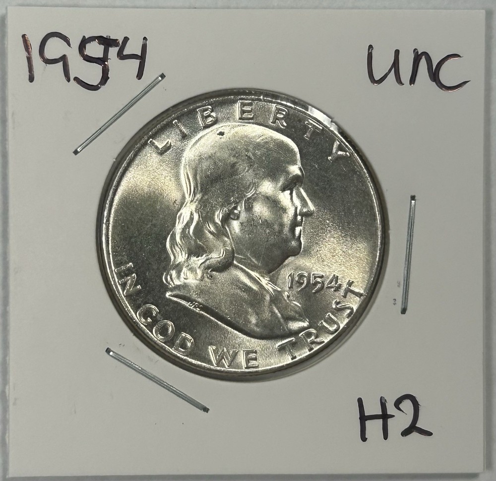 1954 Franklin Half Dollar Coin Uncirculated