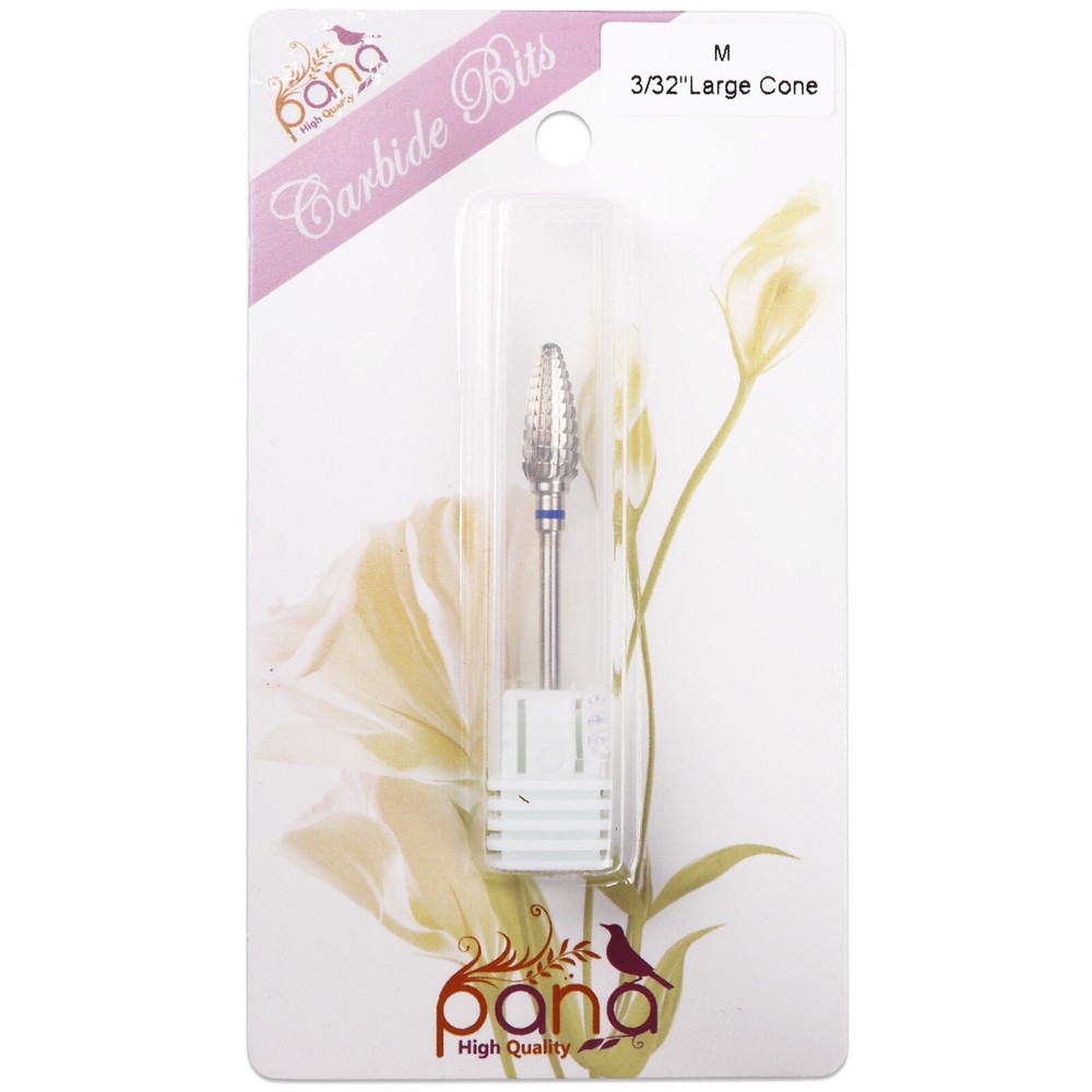 Professional Silver Large Cone Carbide Nail Drill Bit Medium Grit