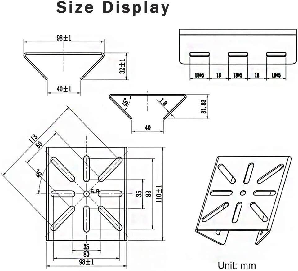 Post Pipe Pole Mounting Bracket Hose Clamps Arm Base for CCTV Security Camera