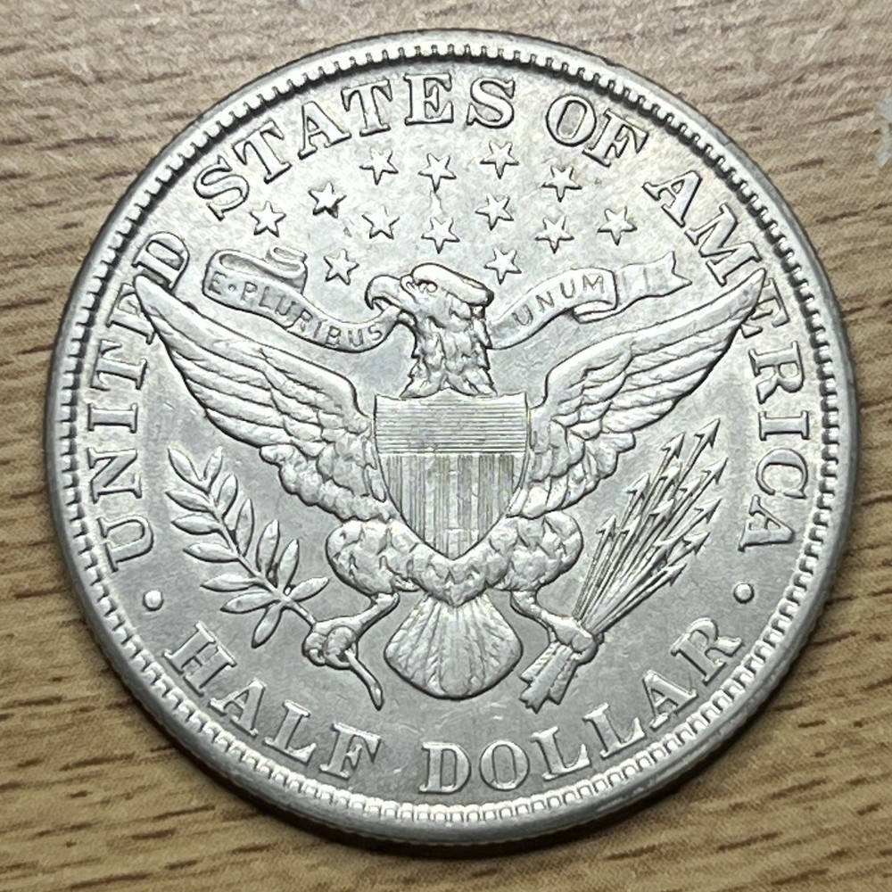 1907 Barber Half Dollar Choice AU + / UNC Details