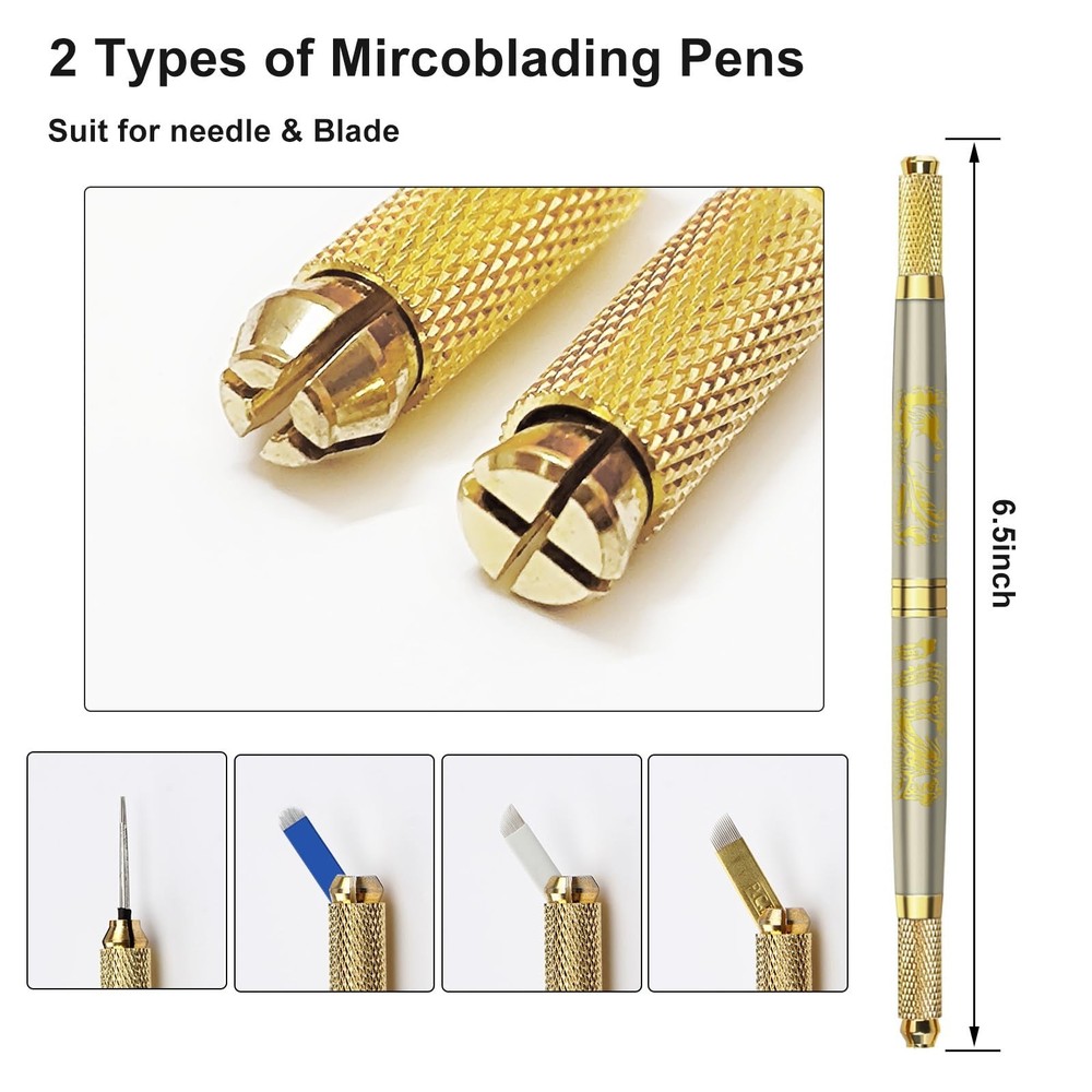 Microblading Kit, Eyebrow Pen with Microblading Supplies Eyebrow Kit Mapping ...