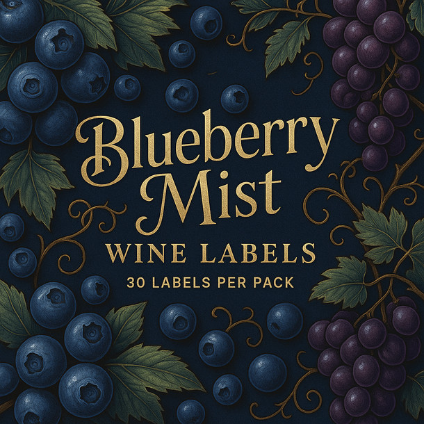 LD Carlson Blueberry Mist Wine Labels