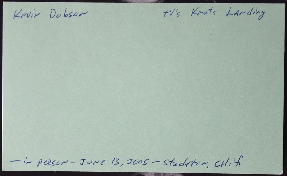 Kevin Dobson Hand Signed Card