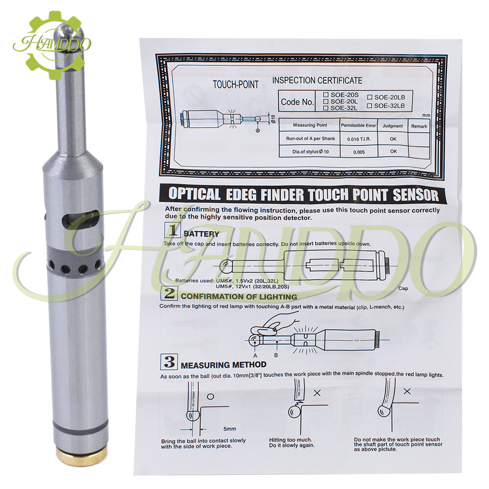 Precision Touch Point Sensor Electronic Optical Edge Finder LED Beep