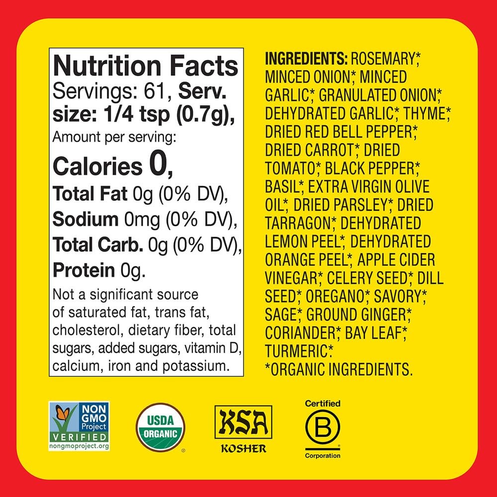 Bragg, Sprinkles & Herbs Spices, 1.5 Oz