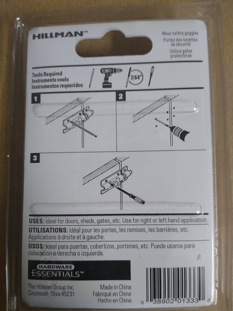 Hillman Barrel Bolt 2-1/2"