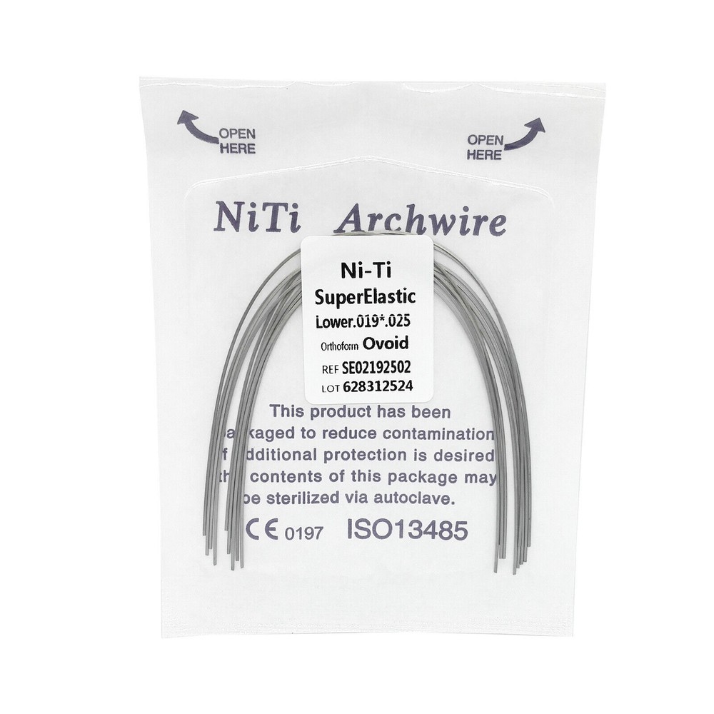 Dental Super Elastic NITI Rectangular Arch Wire Ovoid Natural Square Upper/Lower