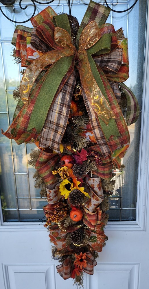 Large Fall Floral Swag