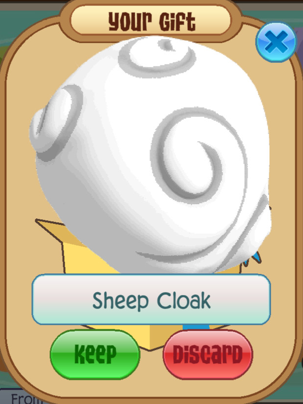 Animal Jam Classic (AJC) | Promo Sheep Cloak (READ DESCRIPTION)