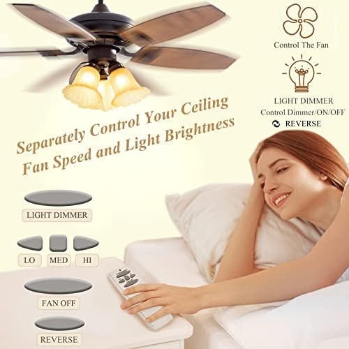 Ceiling Fan Remote Control with Reverse and Dimmer Replacement