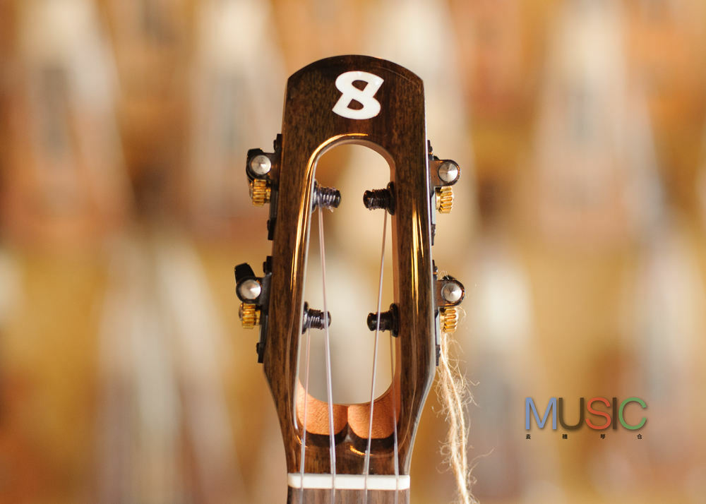 Bright Sun Solid Koa Tenor Ukulele (Wood Inlay)