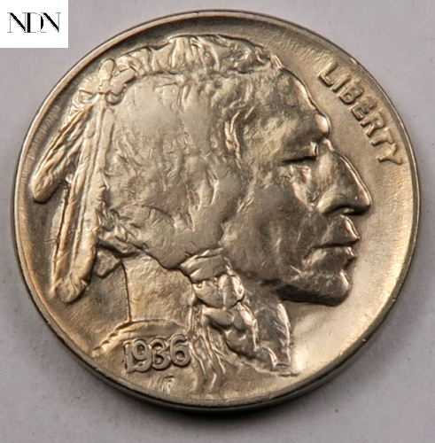 1936 Buffalo Nickel - Almost Uncirculated (AU)