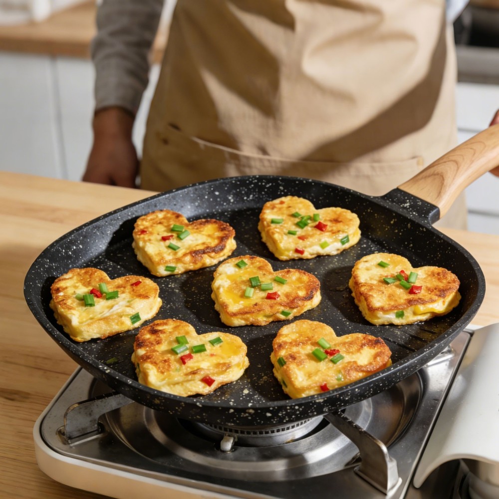 Non-Stick Silicone Pancake Maker, Star Shape Pancake and Egg Ring