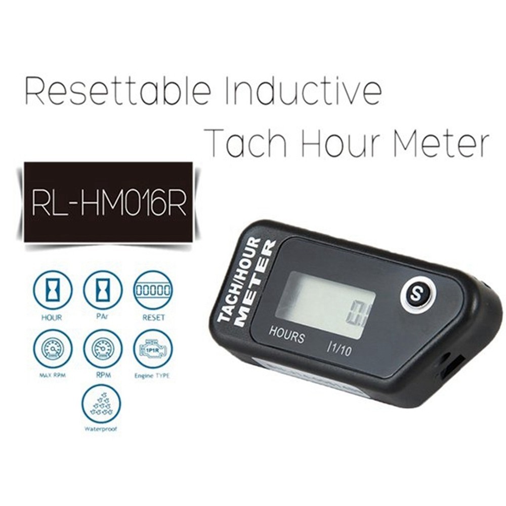 Motorcycle Speed Hour Meter Inductive LCD Digital Accumulative Hour Meter2450