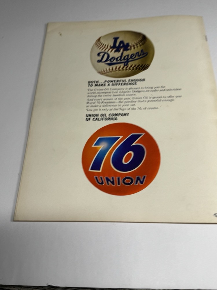 1966 World Series Program Clean Scorecard