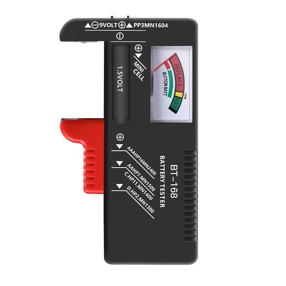 Battery Tester Digital Voltage Checker for AAA/AA/C/D/9V Batteries Universal