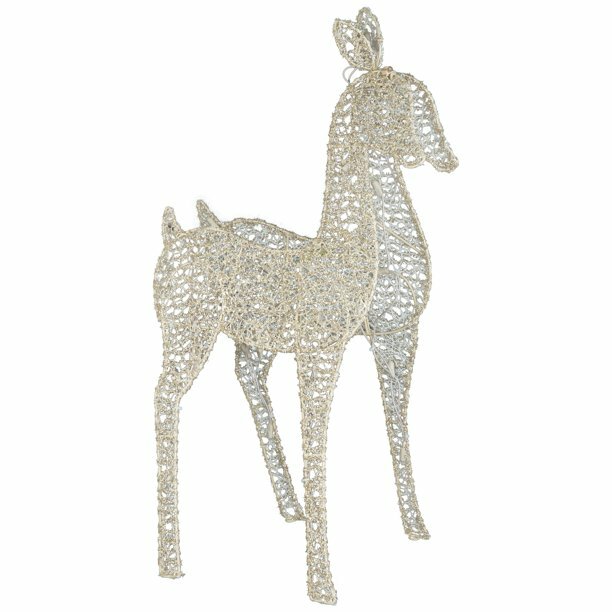 HOLIDAY TIME 28" FLAT-TASTICS A FRAME DOE *DISTRESSED PKG* NEW