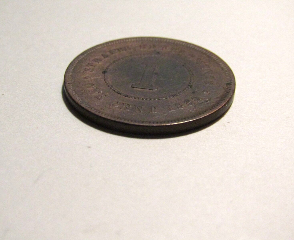 Straits Settlements 1886 1 Cent Old Coin