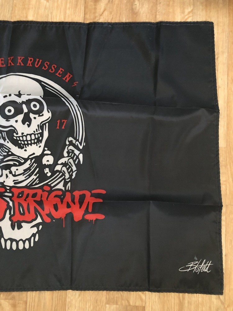 Bones Brigade Skateboard Flag Limited Signed Edition With Production Errors